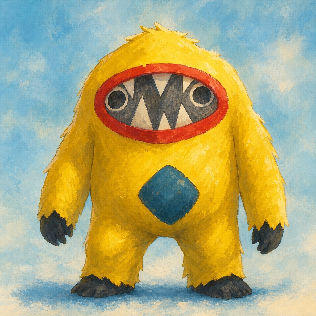 Illustrated version of Yellow Hazmat Monster