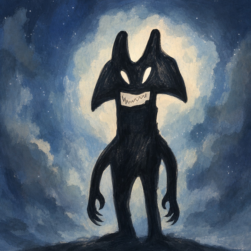 Illustrated version of Black Shadow Monster