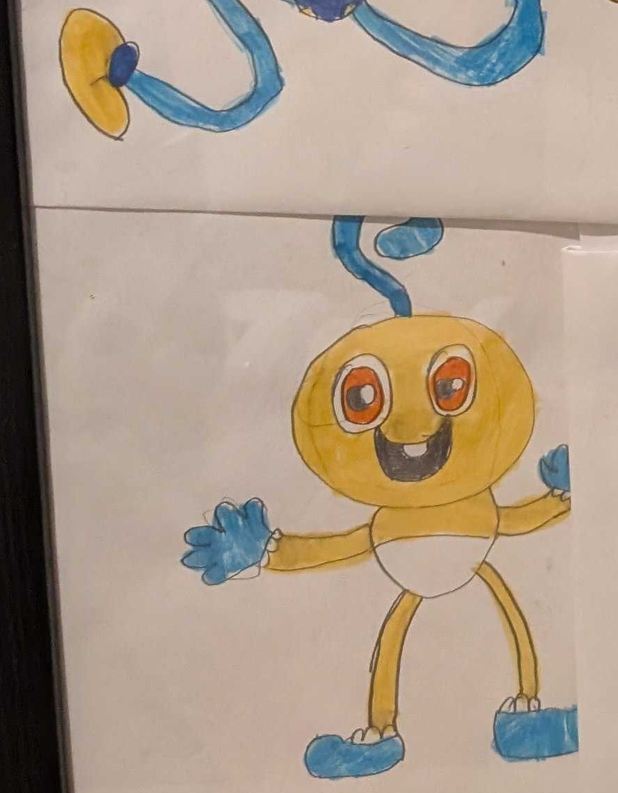 Weston's original drawing of Yellow Antenna Alien