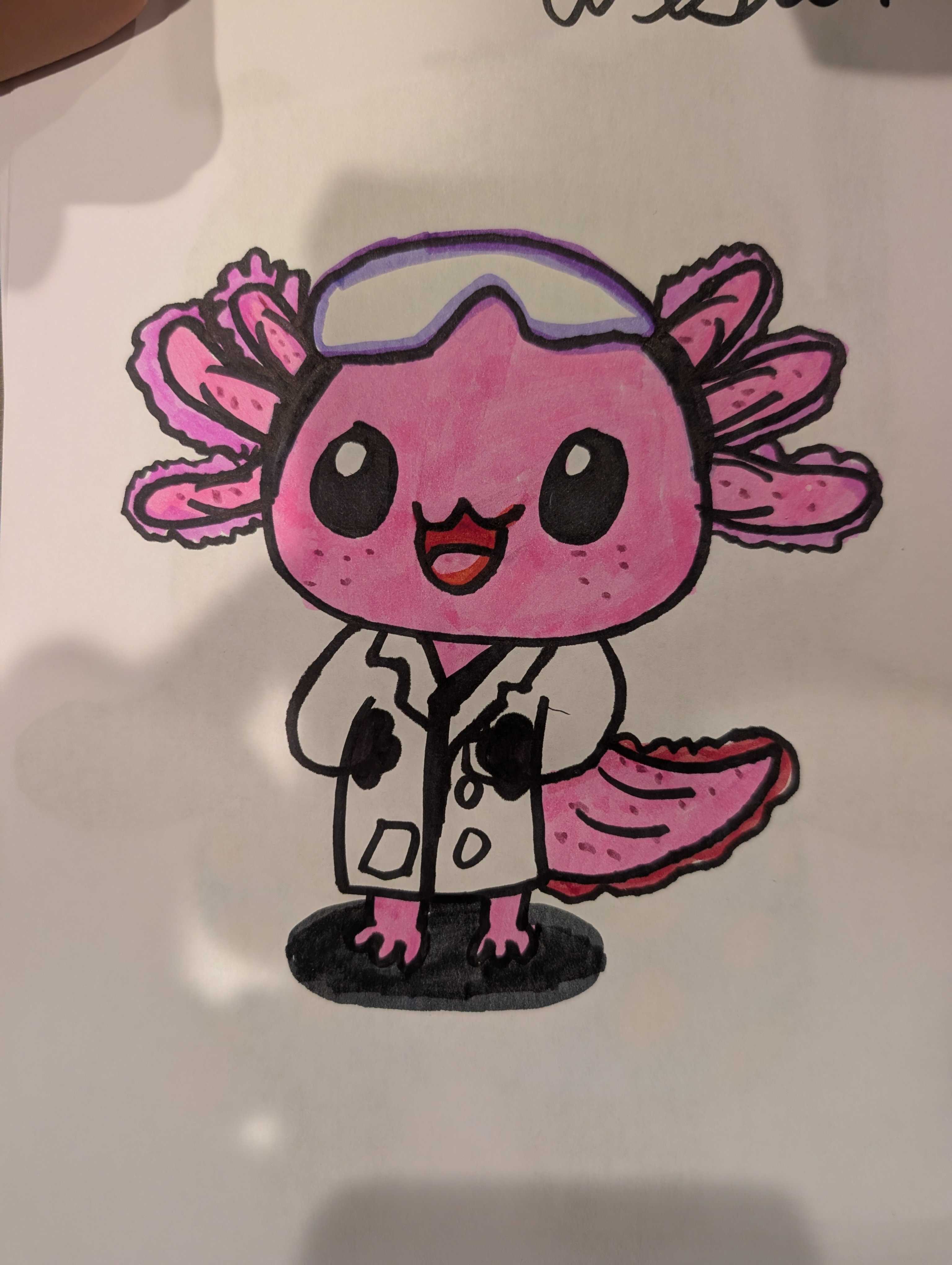 Weston’s hand-drawn Dr. Axolotl